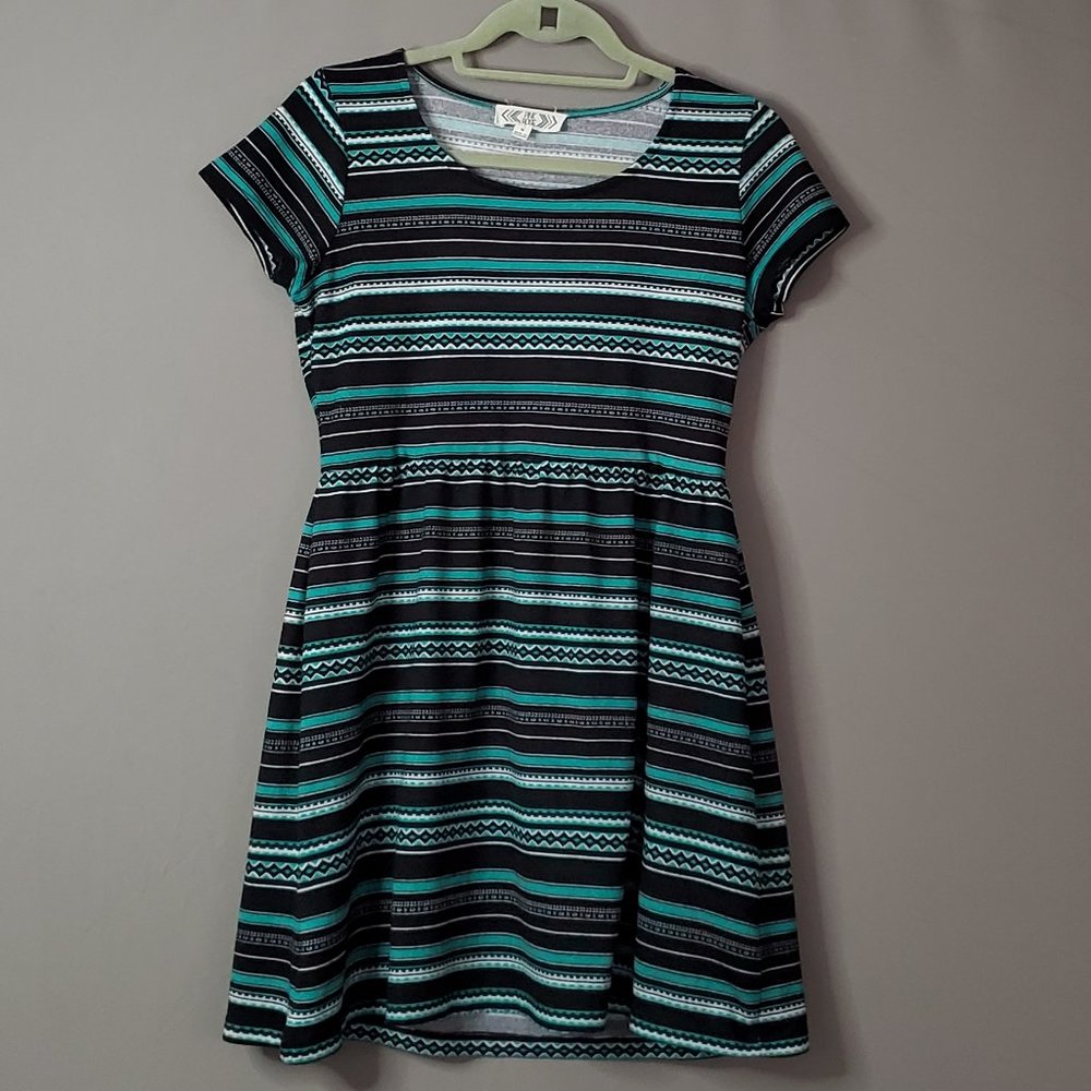 PINK ROSE STRIPED DRESS